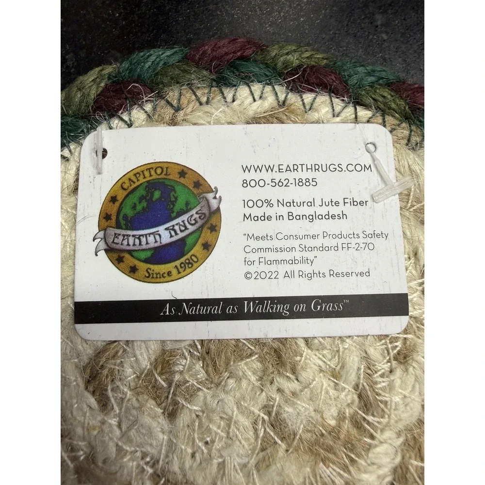 Set of 4 Capitol Earth Rugs Winter Mittens Jute Coasters 5x5 C-508 Round Holiday